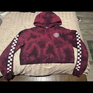 red vans crop top hoodie